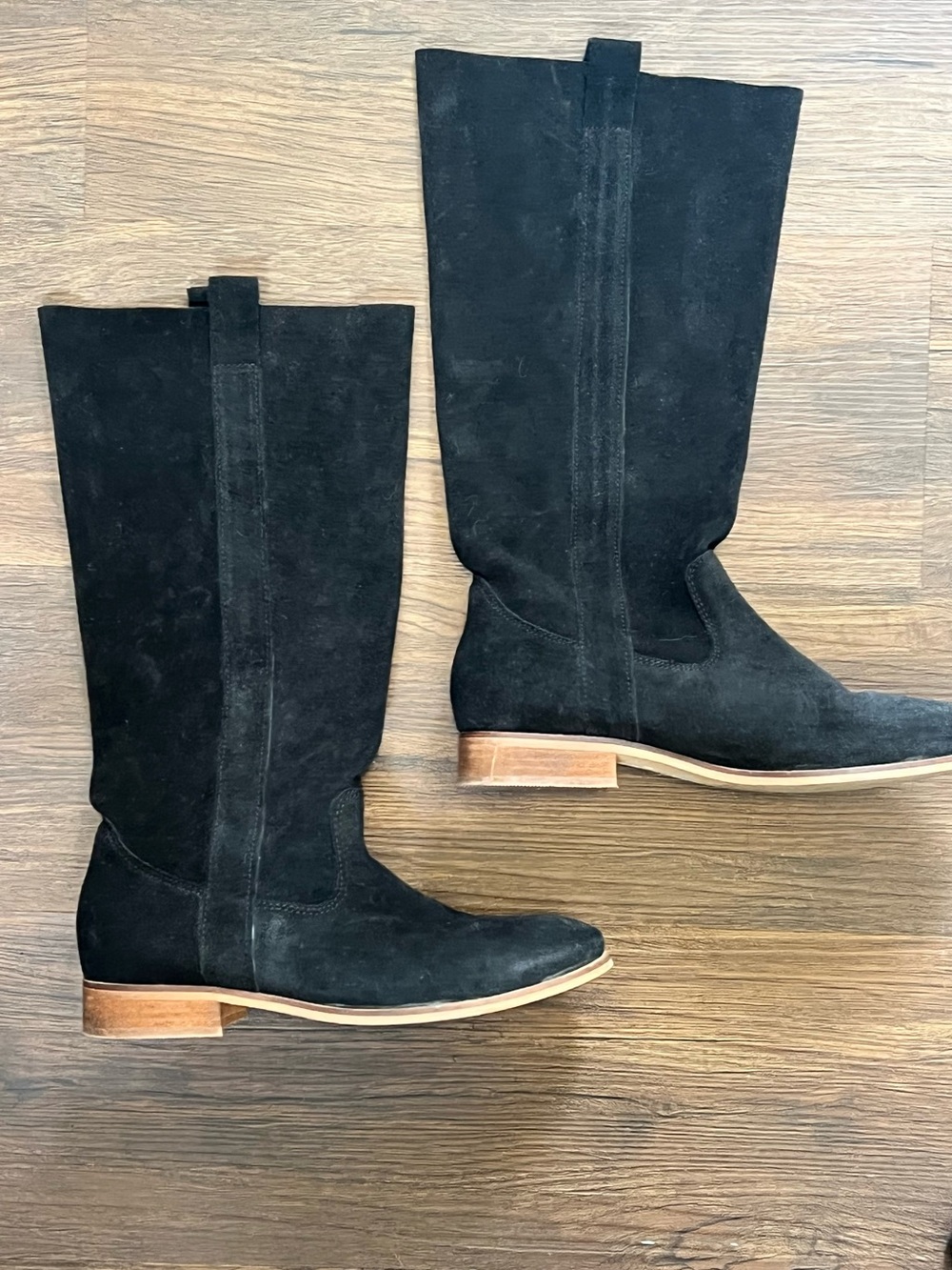 André Black Suede Mid-Calf Women's Boots Size 9